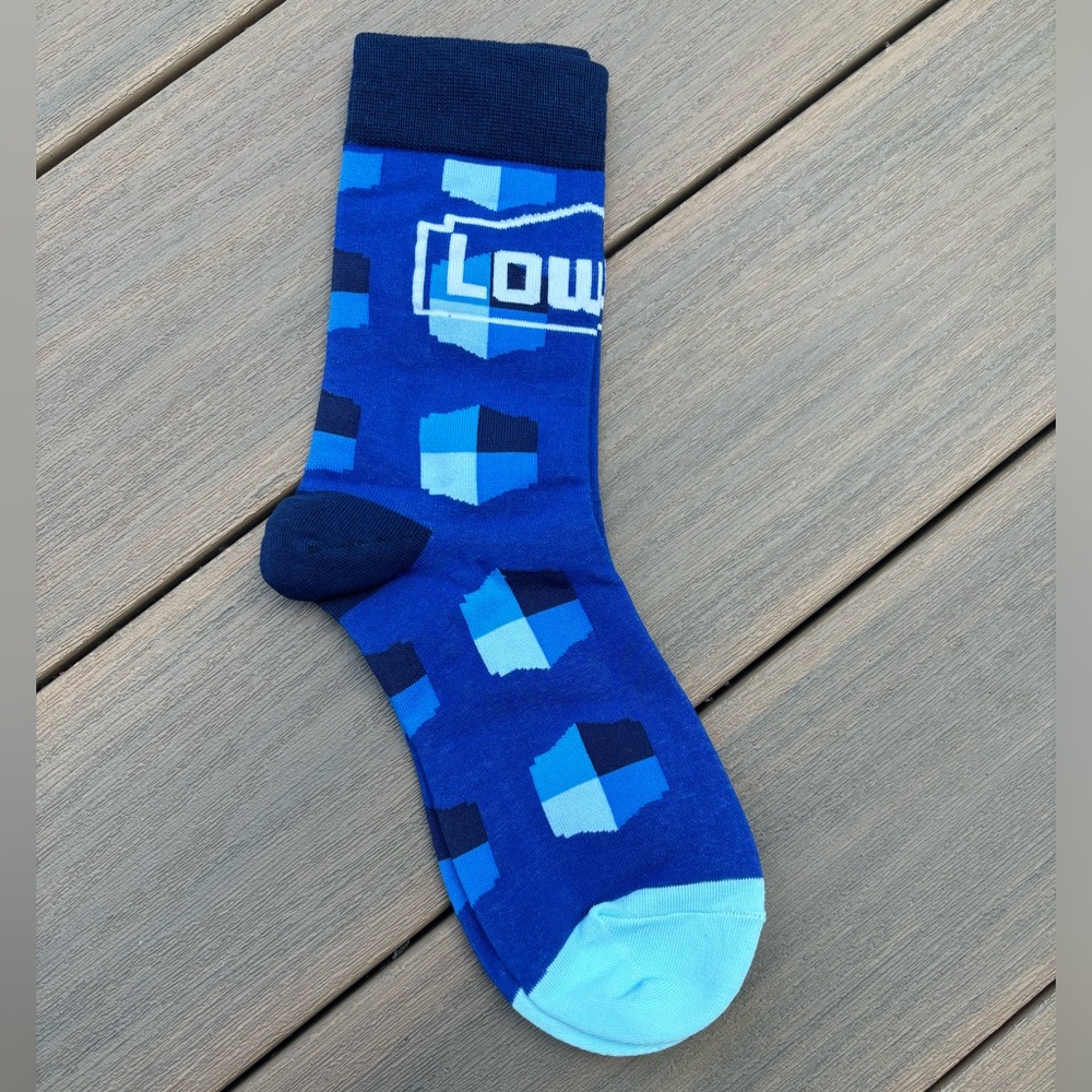 Lowe’s Graphic Streetwear Socks NEW Blue One Size  Alternative Skate Halloween